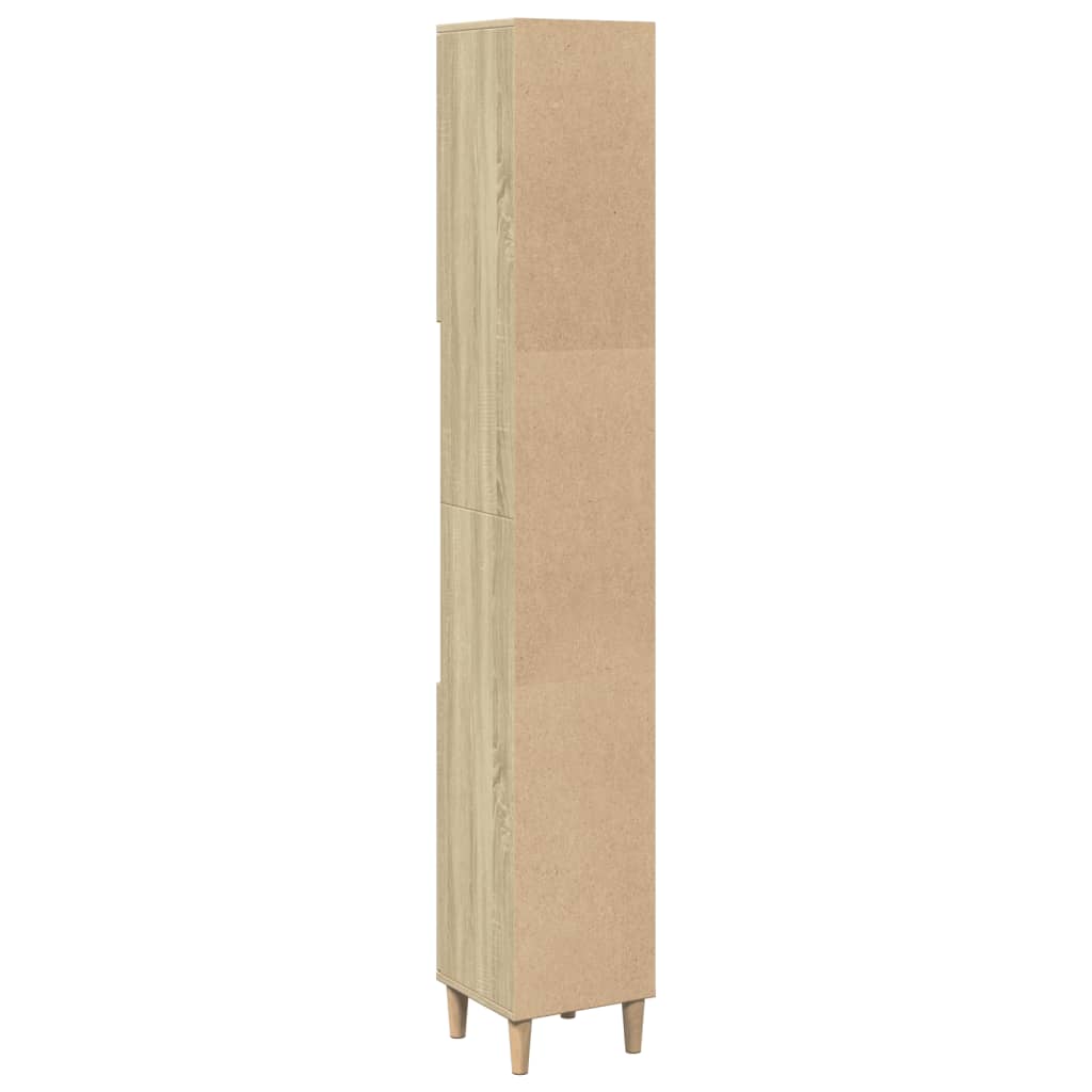 vidaXL Armario de baño madera contrachapada roble Sonoma 30x30x190 cm