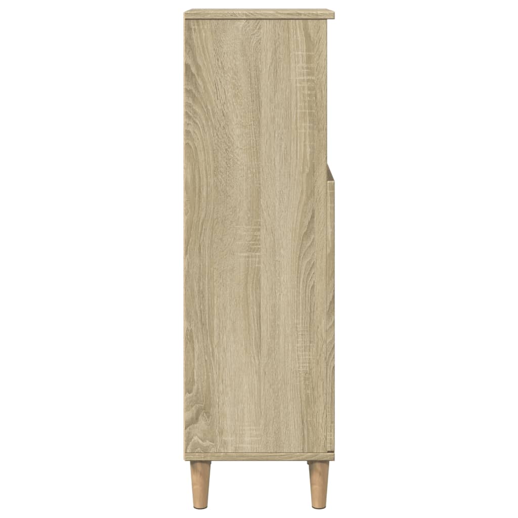 vidaXL Armario de baño madera contrachapada roble Sonoma 30x30x100 cm