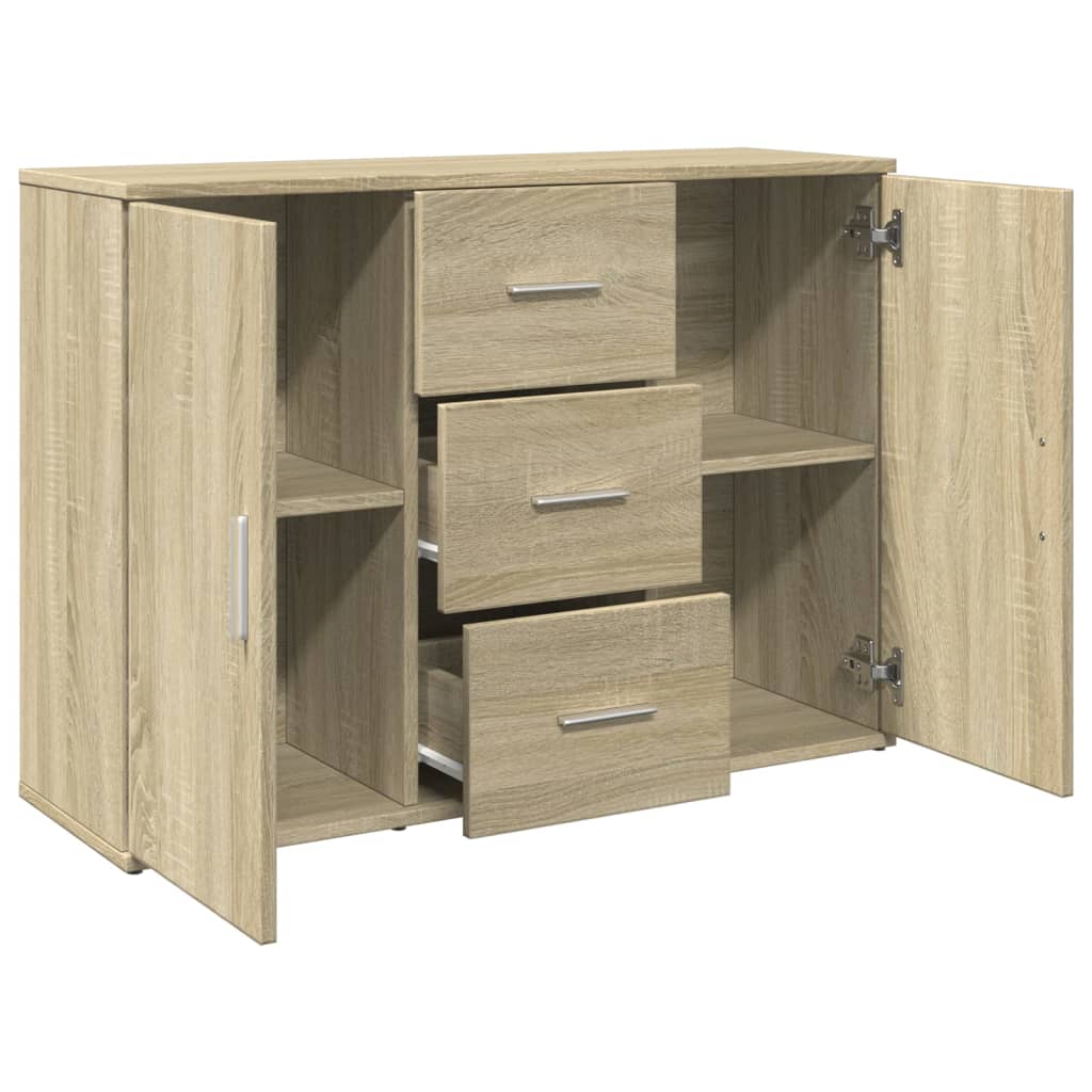 vidaXL Aparador de madera de ingeniería roble Sonoma 90,5x29,5x65 cm