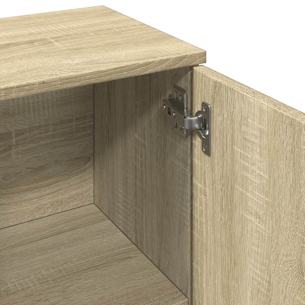 vidaXL Aparador de madera de ingeniería roble Sonoma 90,5x29,5x65 cm