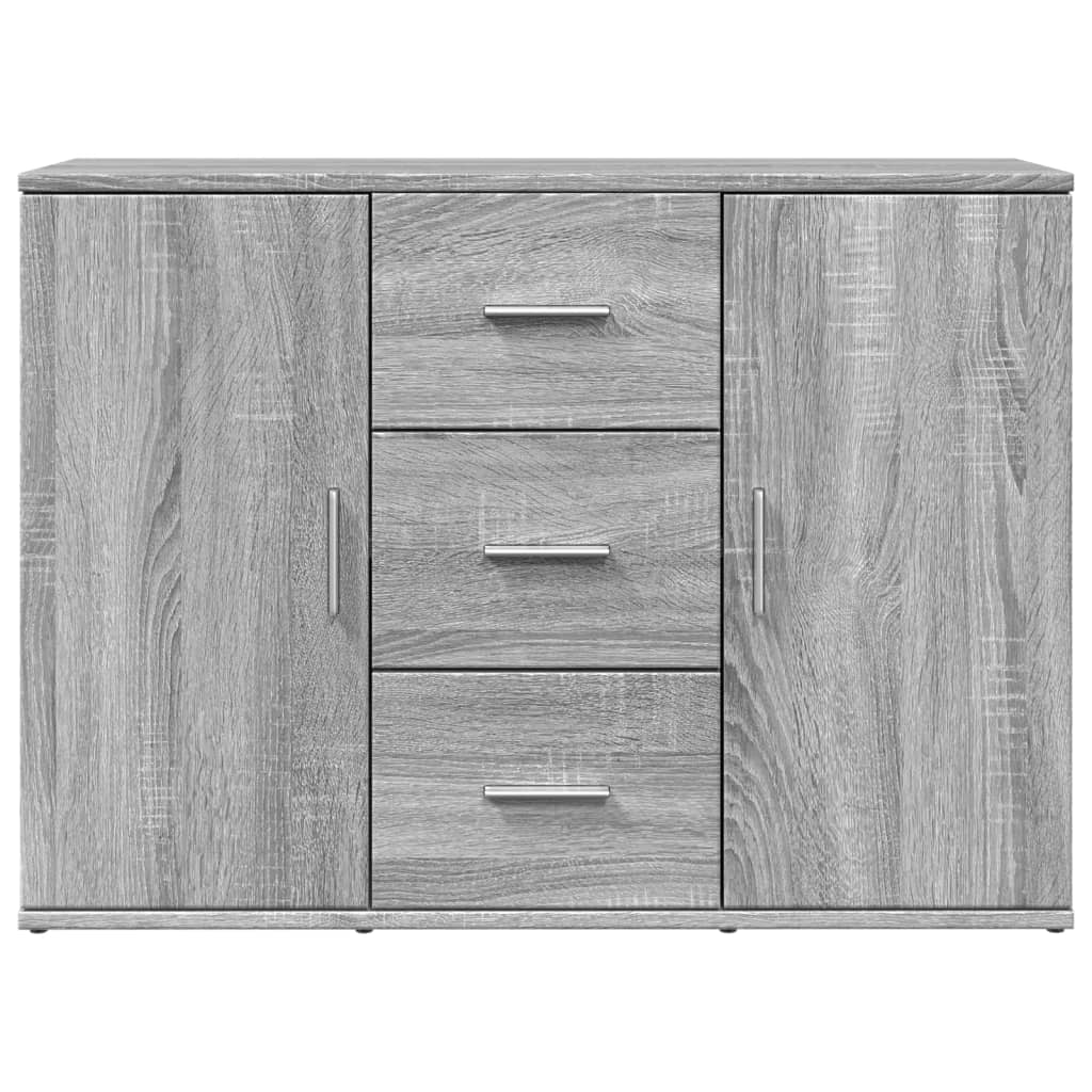 vidaXL Aparador madera de ingeniería gris Sonoma 90,5x29,5x65 cm