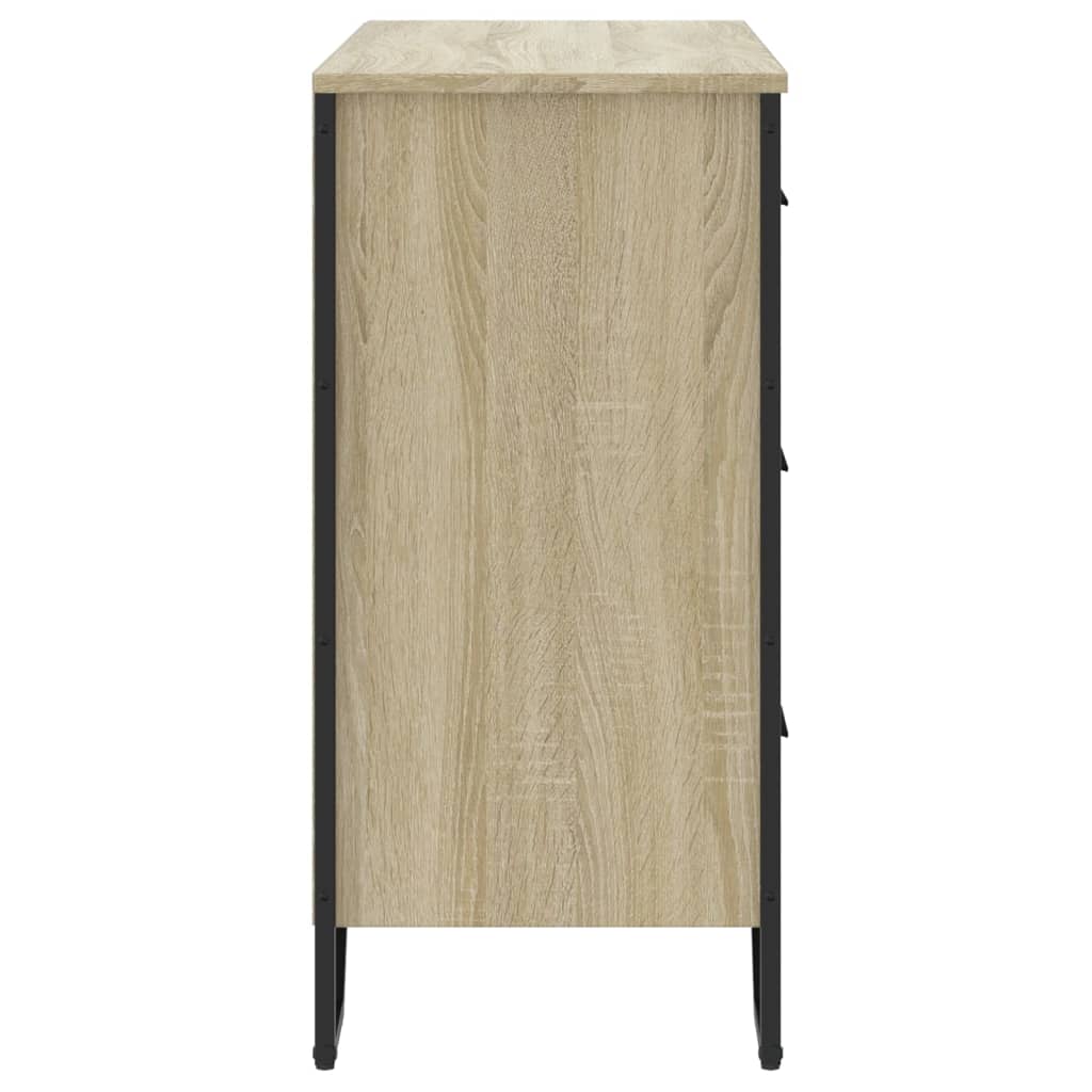 vidaXL Cajonera de madera de ingeniería roble Sonoma 91x35,5x74,5 cm