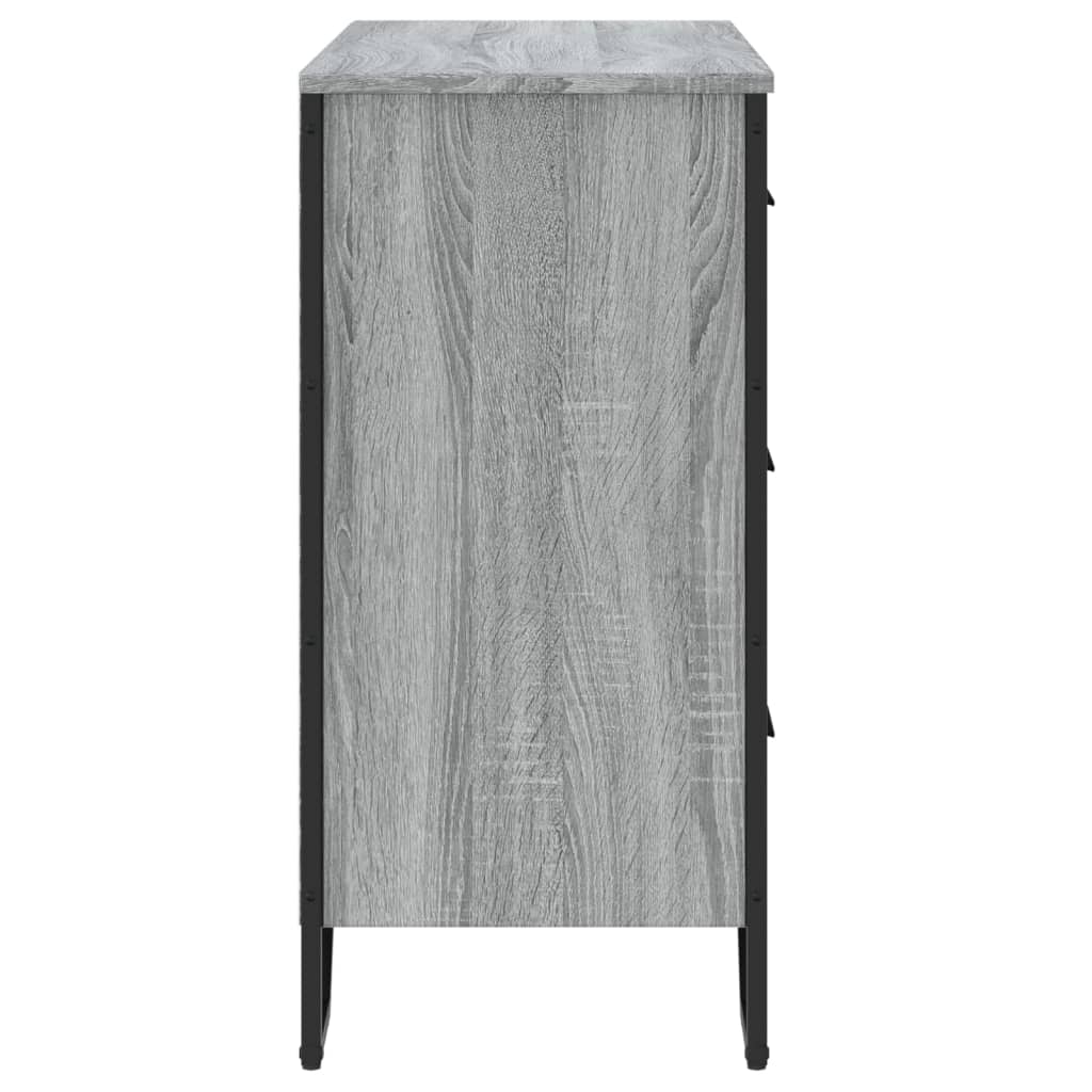 vidaXL Cajonera de madera de ingeniería gris Sonoma 91x35,5x74,5 cm