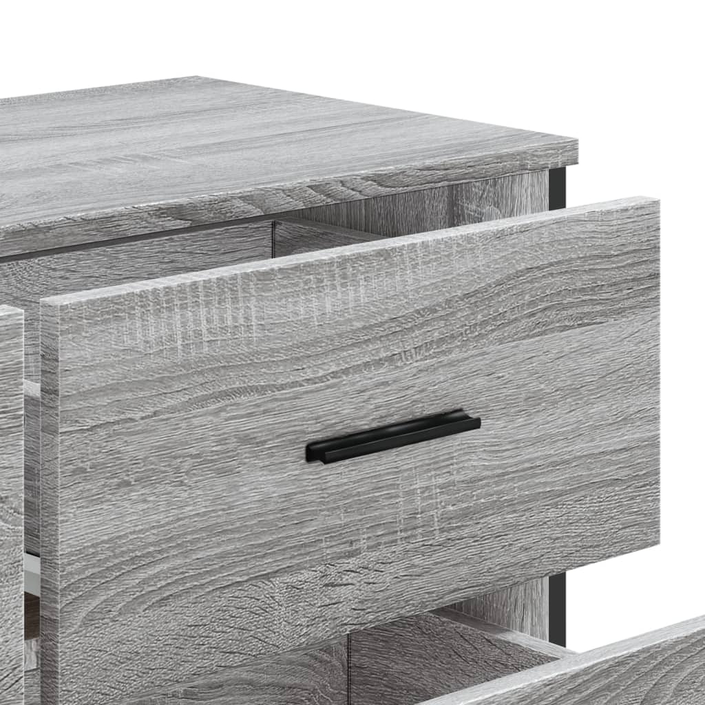 vidaXL Cajonera de madera de ingeniería gris Sonoma 91x35,5x74,5 cm