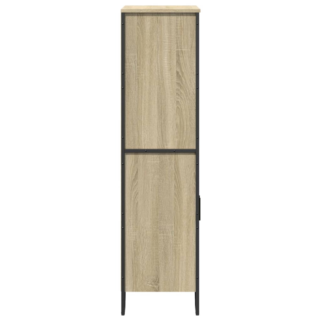 vidaXL Aparador alto madera ingeniería roble Sonoma 79,5x35,5x137,5 cm