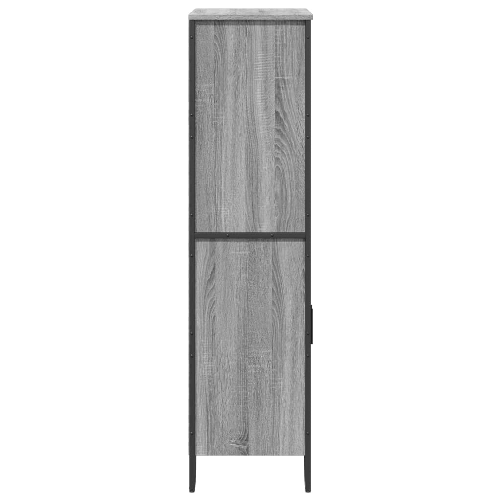 vidaXL Aparador alto madera ingeniería gris Sonoma 79,5x35,5x137,5 cm