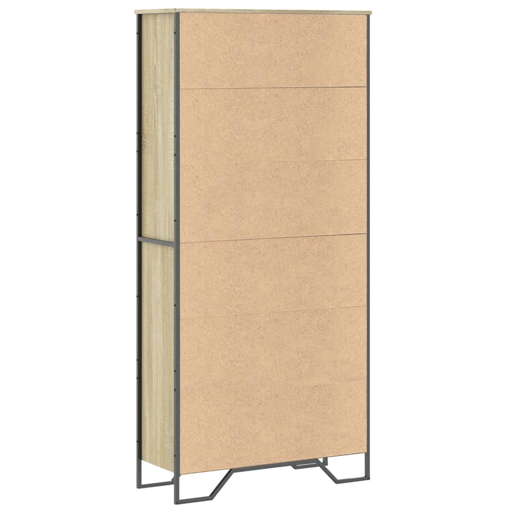 vidaXL Estantería madera de ingeniería color roble Sonoma 80x31x169 cm