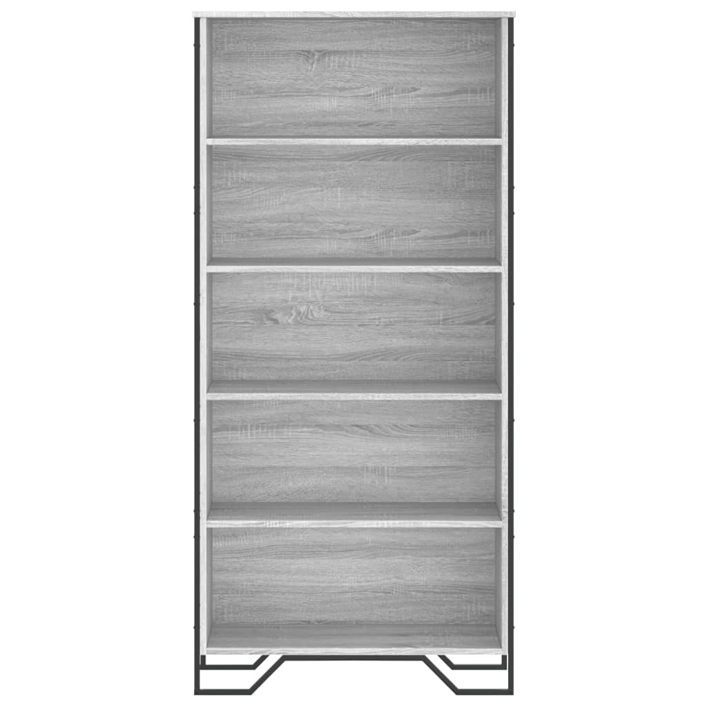 vidaXL Estantería madera de ingeniería color gris Sonoma 80x31x169 cm