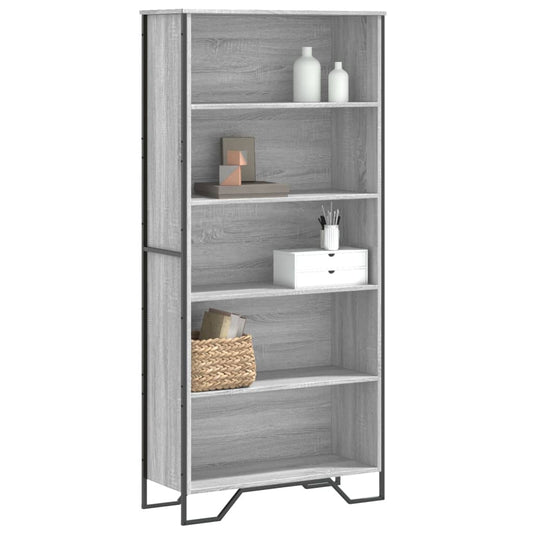 vidaXL Estantería madera de ingeniería color gris Sonoma 80x31x169 cm