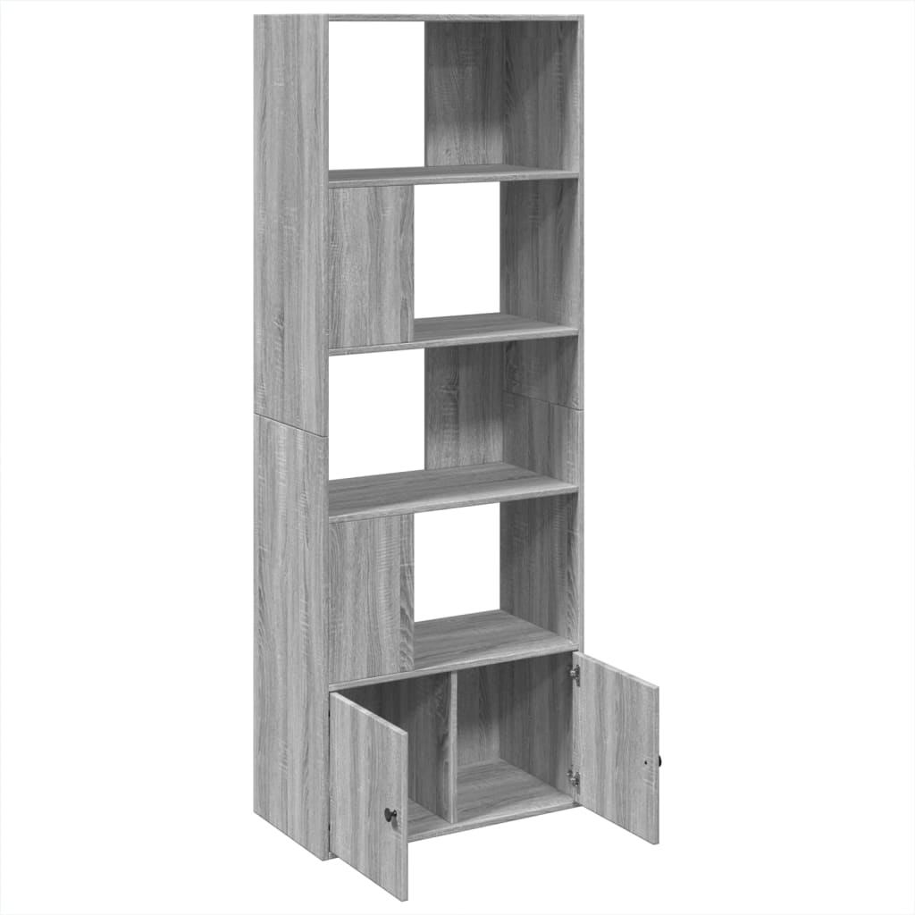 vidaXL Estantería madera de ingeniería gris Sonoma 70x36x189 cm