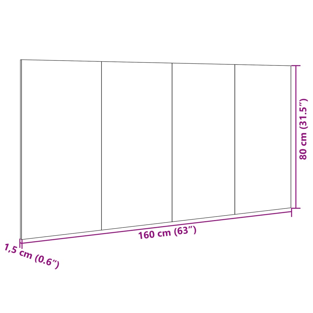 vidaXL Cabecero cama con mesitas madera ingeniería gris Sonoma 160 cm