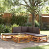 vidaXL Set de sofás de jardín con cojines 6 pzas madera maciza acacia