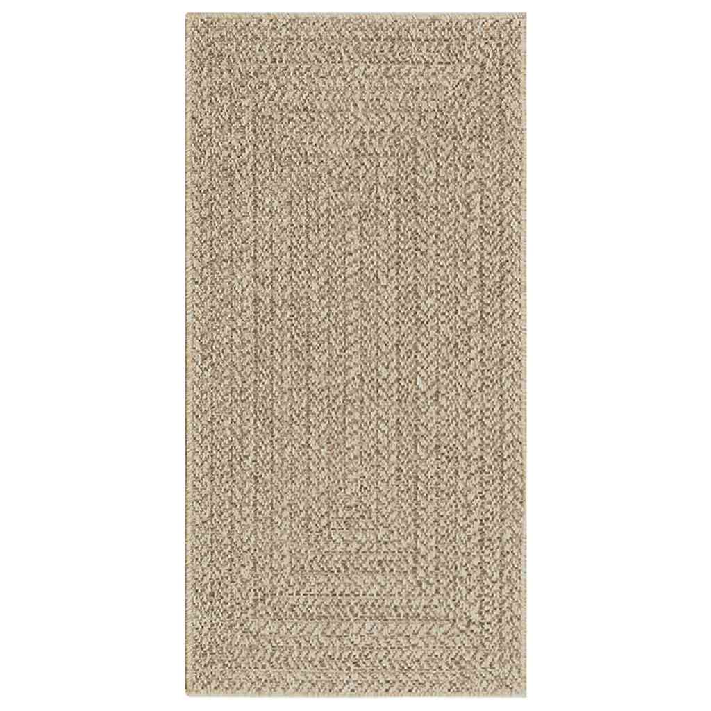 vidaXL Alfombra ZIZUR apariencia yute interior exterior beige 60x110cm