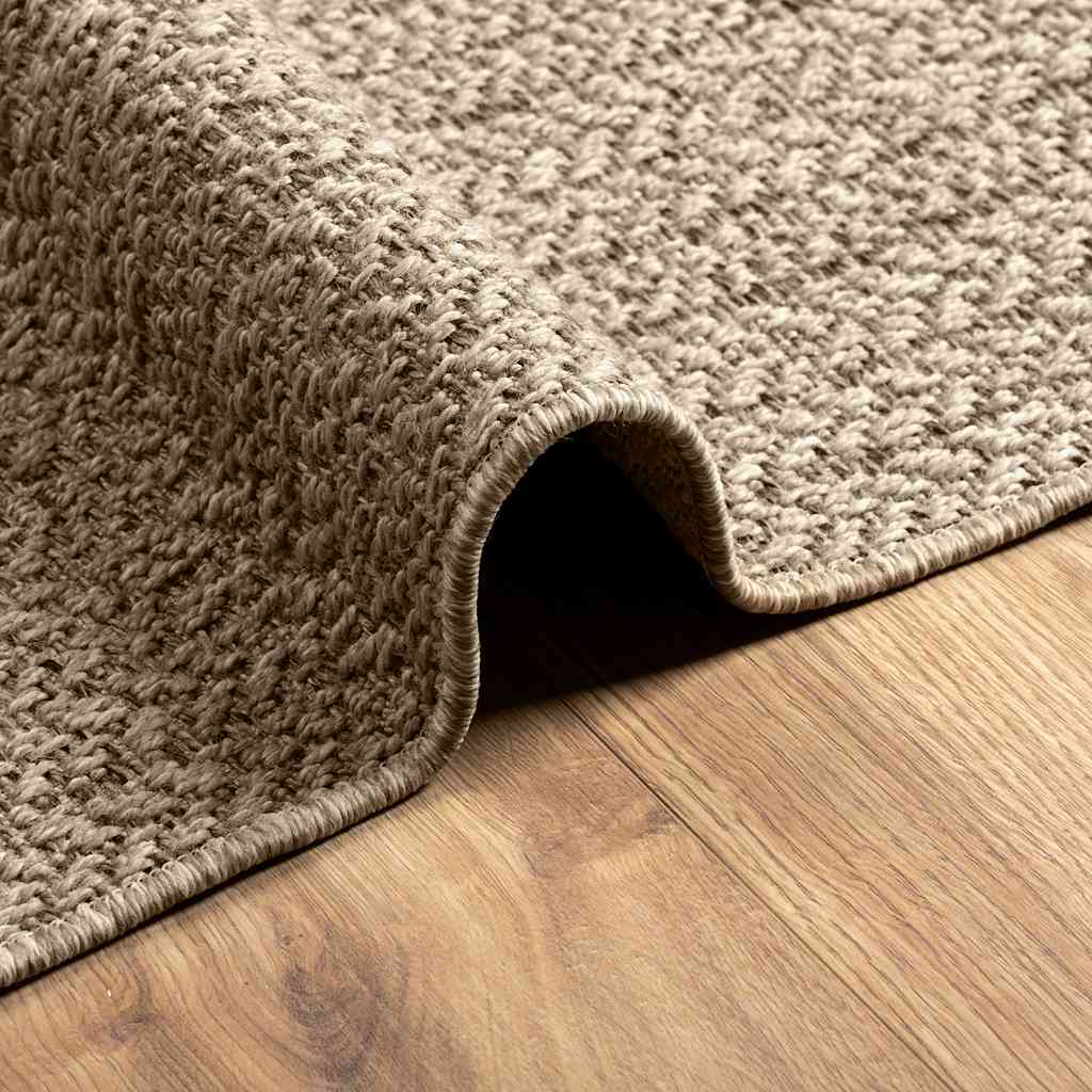 vidaXL Alfombra ZIZUR apariencia yute interior exterior beige 80x150cm