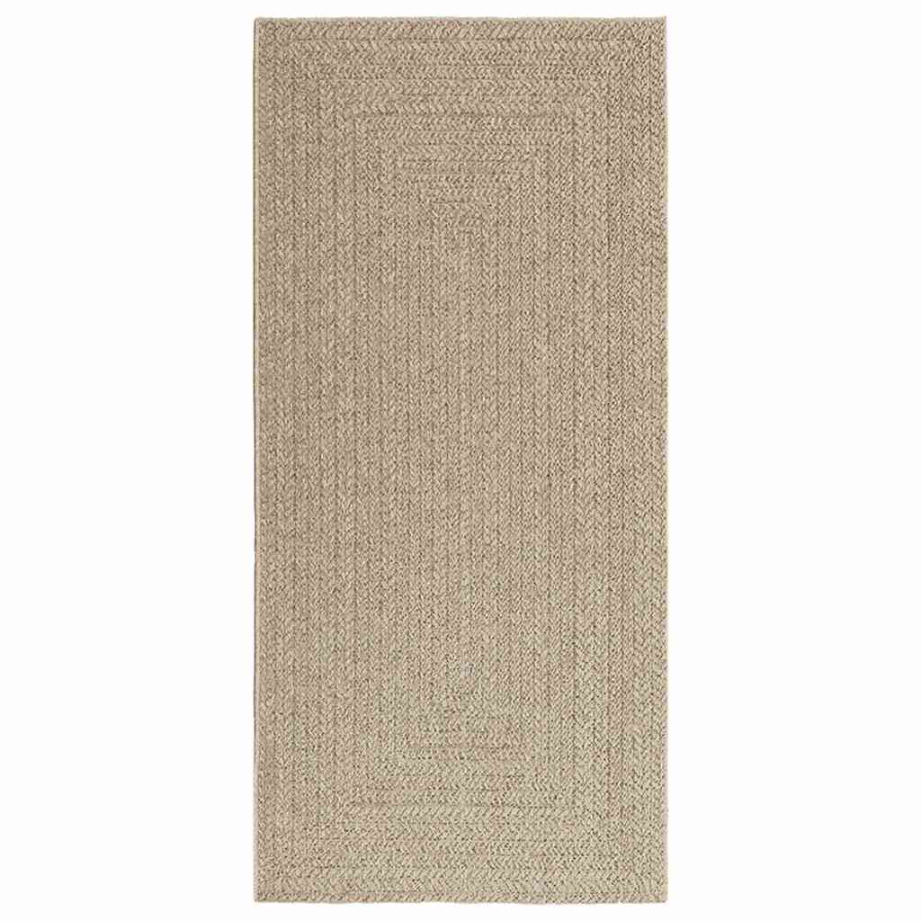 vidaXL Alfombra ZIZUR aspecto yute interior/exterior beige 100x200 cm