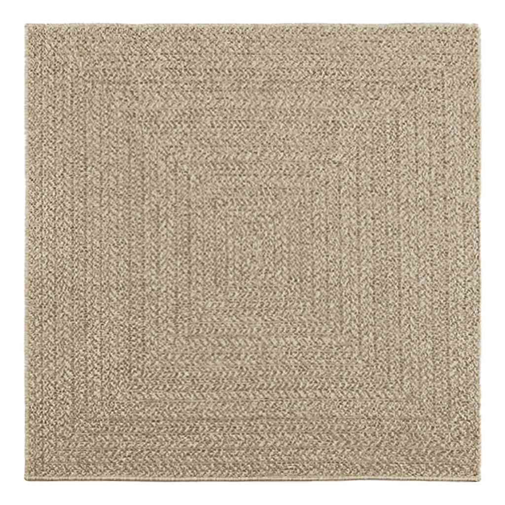 vidaXL Alfombra ZIZUR aspecto yute interior/exterior beige 120x120 cm