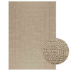 vidaXL Alfombra ZIZUR aspecto yute interior/exterior beige 140x200 cm