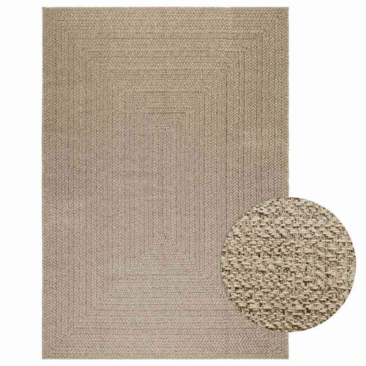 vidaXL Alfombra ZIZUR aspecto yute interior/exterior beige 160x230 cm