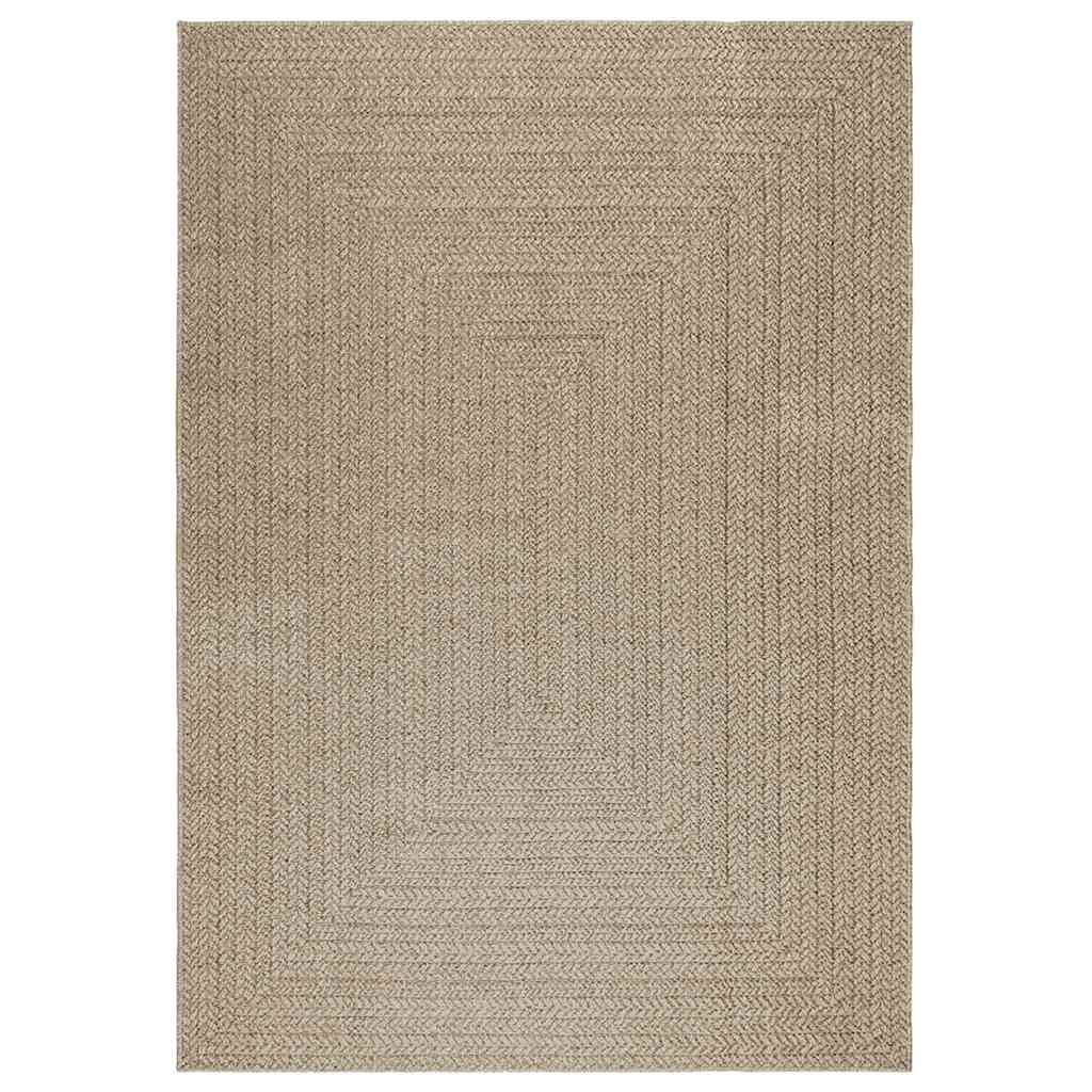 vidaXL Alfombra ZIZUR aspecto yute interior/exterior beige 160x230 cm