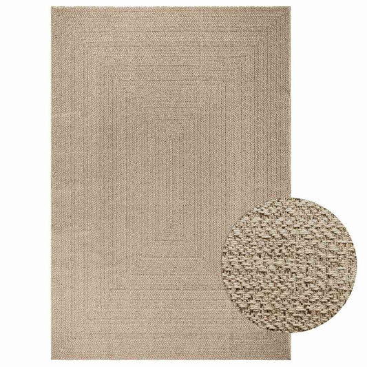 vidaXL Alfombra ZIZUR aspecto yute interior/exterior beige 200x290 cm