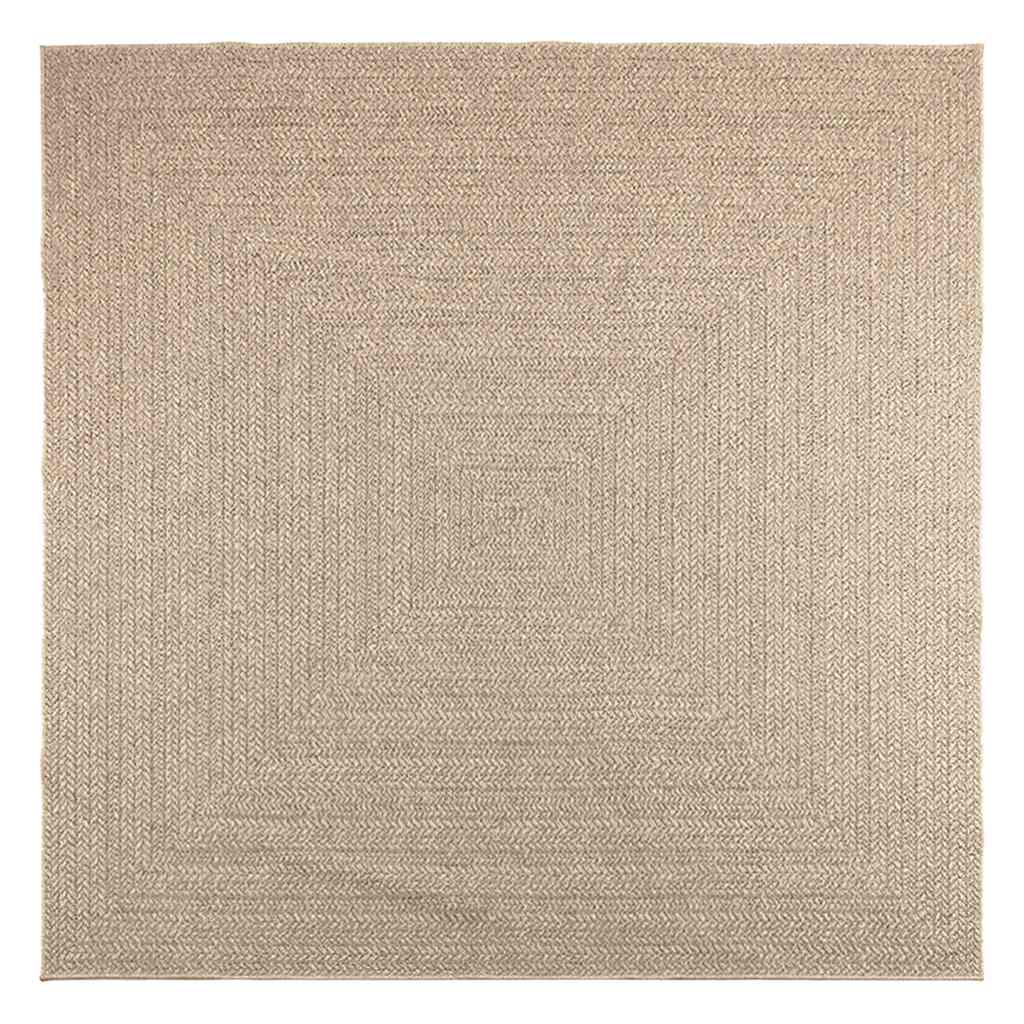 vidaXL Alfombra ZIZUR aspecto yute interior/exterior beige 240x240 cm