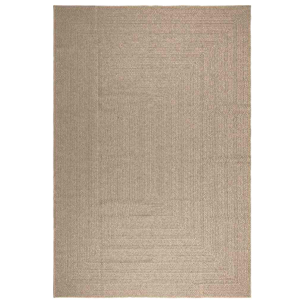 vidaXL Alfombra ZIZUR aspecto yute interior/exterior beige 240x340 cm