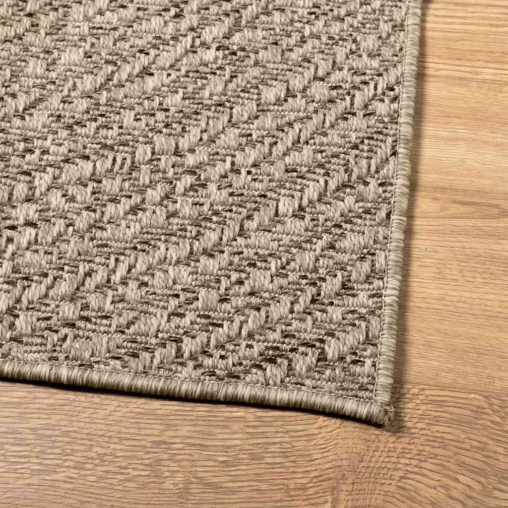 vidaXL Alfombra ZIZUR apariencia yute interior exterior beige 60x110cm