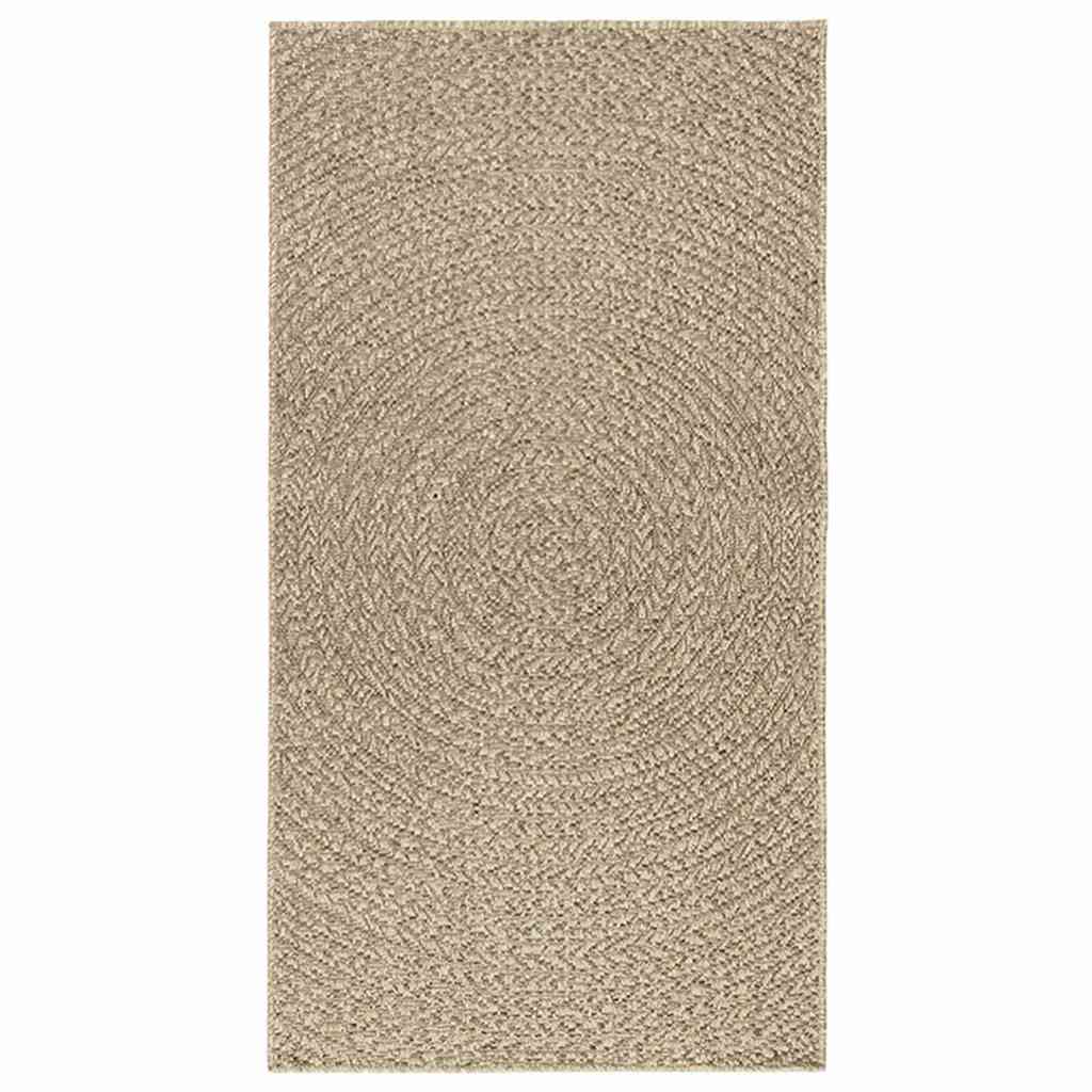 vidaXL Alfombra ZIZUR apariencia yute interior exterior beige 80x150cm