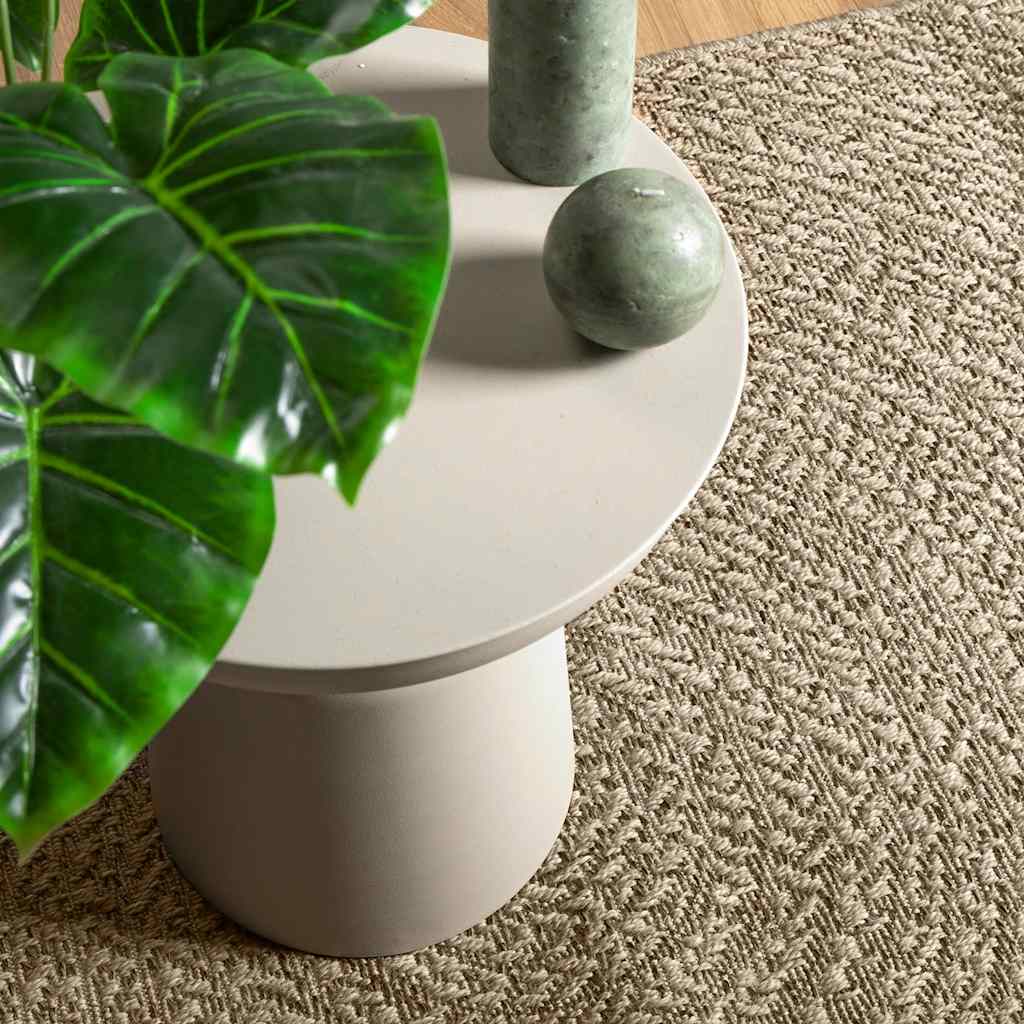 vidaXL Alfombra ZIZUR apariencia yute interior exterior beige 80x150cm