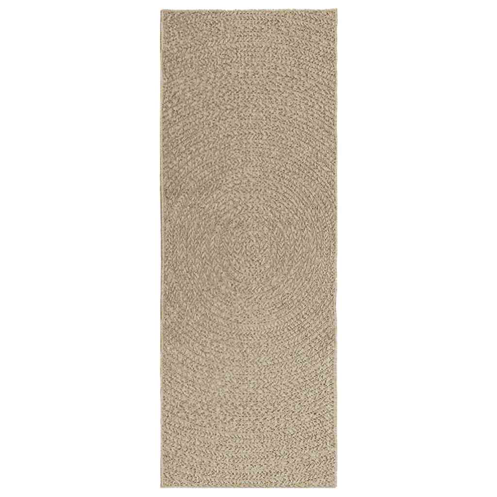 vidaXL Alfombra ZIZUR apariencia yute interior exterior beige 80x200cm