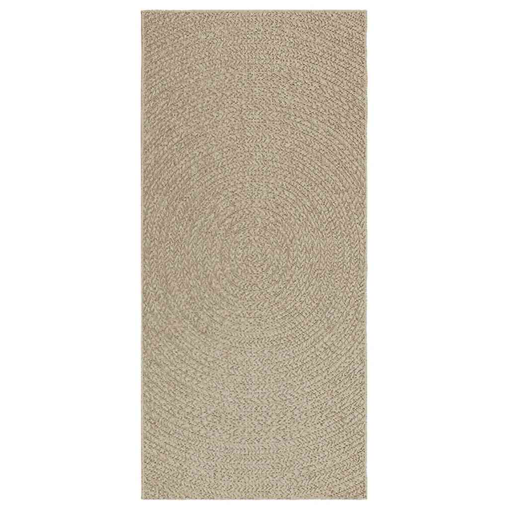 vidaXL Alfombra ZIZUR aspecto yute interior/exterior beige 100x200 cm