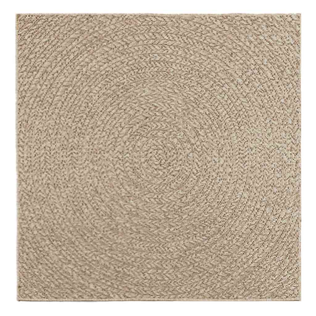 vidaXL Alfombra ZIZUR aspecto yute interior/exterior beige 120x120 cm