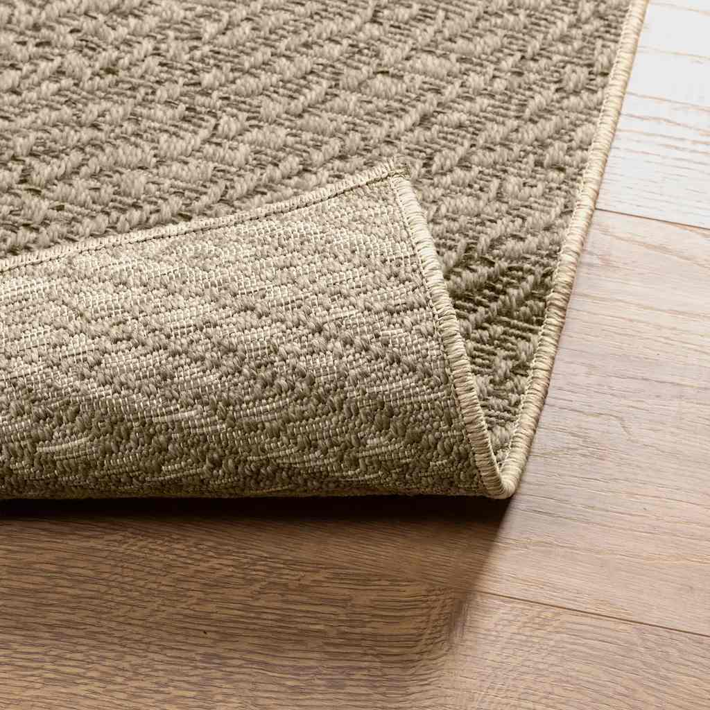 vidaXL Alfombra ZIZUR aspecto yute interior/exterior beige 120x120 cm