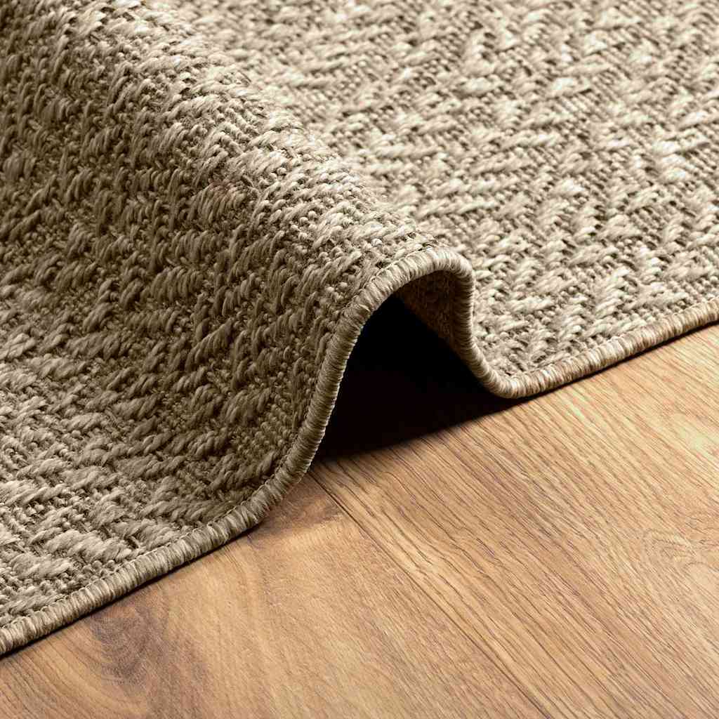 vidaXL Alfombra ZIZUR aspecto yute interior/exterior beige 120x170 cm