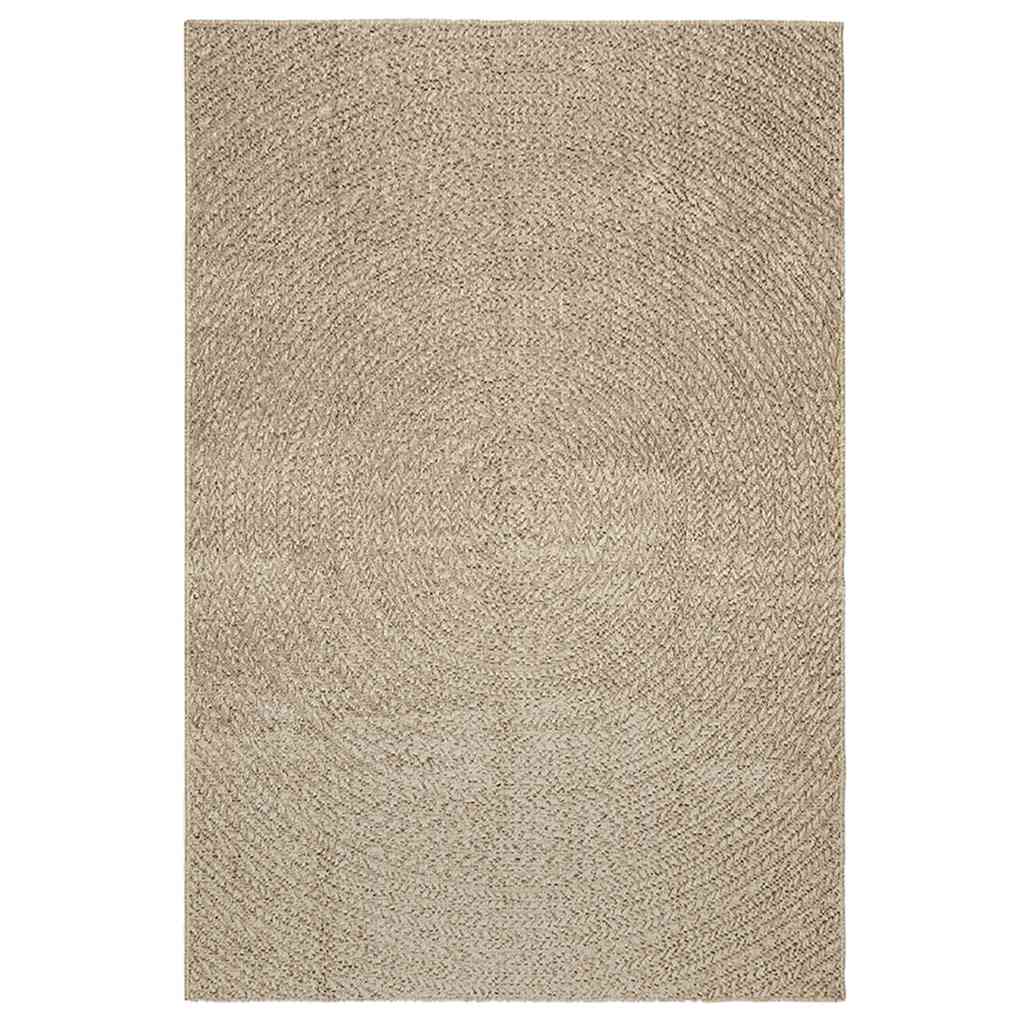 vidaXL Alfombra ZIZUR aspecto yute interior/exterior beige 140x200 cm