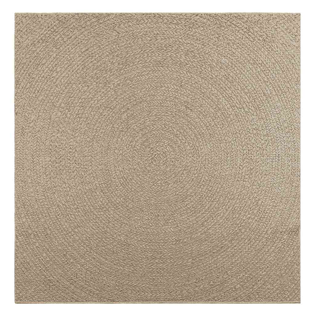 vidaXL Alfombra ZIZUR aspecto yute interior/exterior beige 200x200 cm