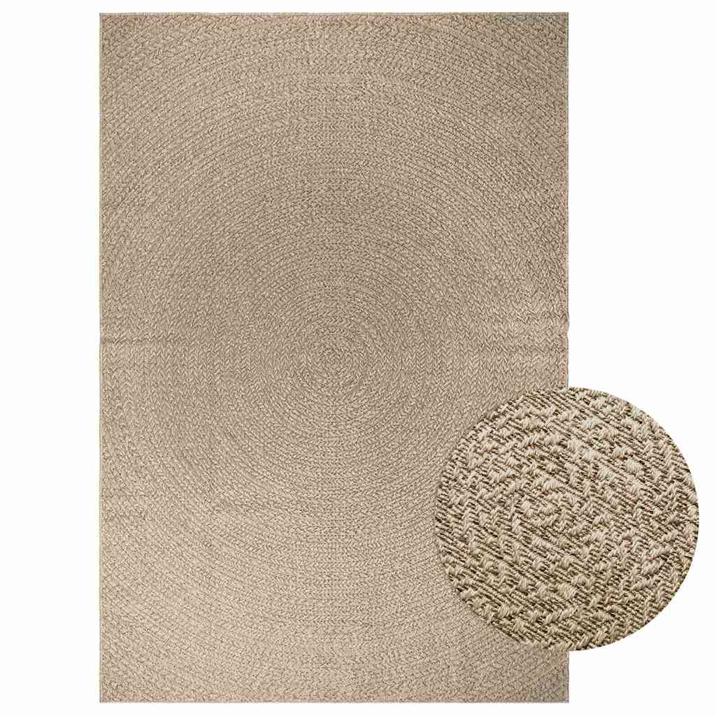 vidaXL Alfombra ZIZUR aspecto yute interior/exterior beige 200x290 cm