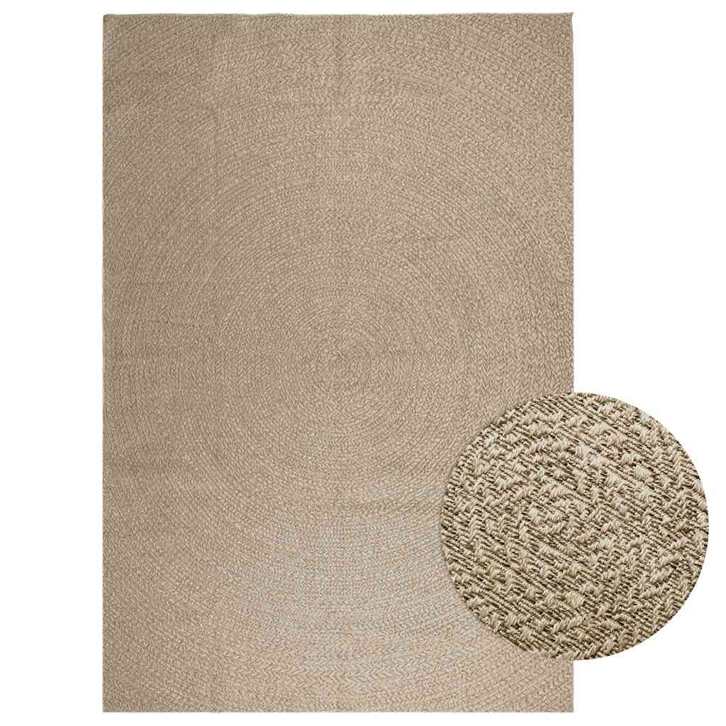 vidaXL Alfombra ZIZUR aspecto yute interior/exterior beige 240x340 cm