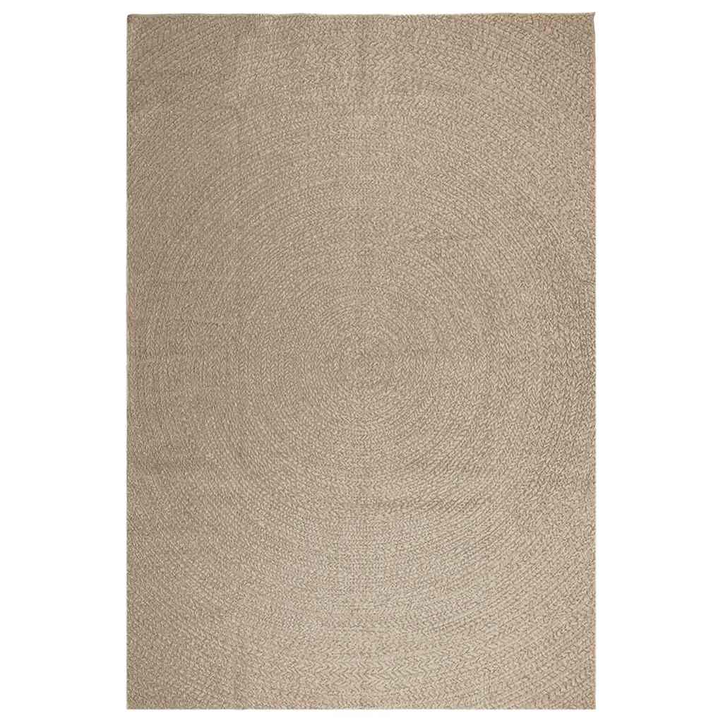 vidaXL Alfombra ZIZUR aspecto yute interior/exterior beige 240x340 cm