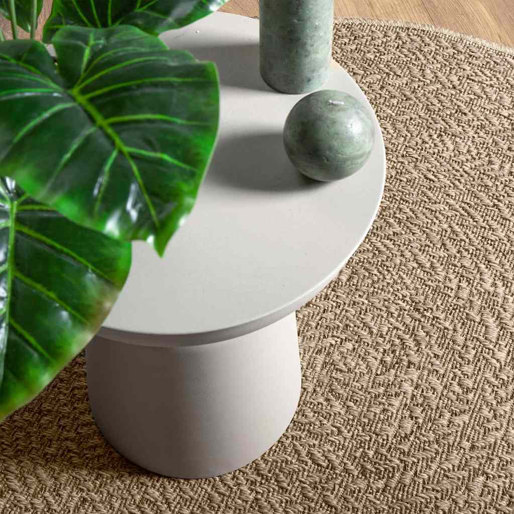 vidaXL Alfombra ZIZUR aspecto yute interior/exterior beige Ø 120 cm