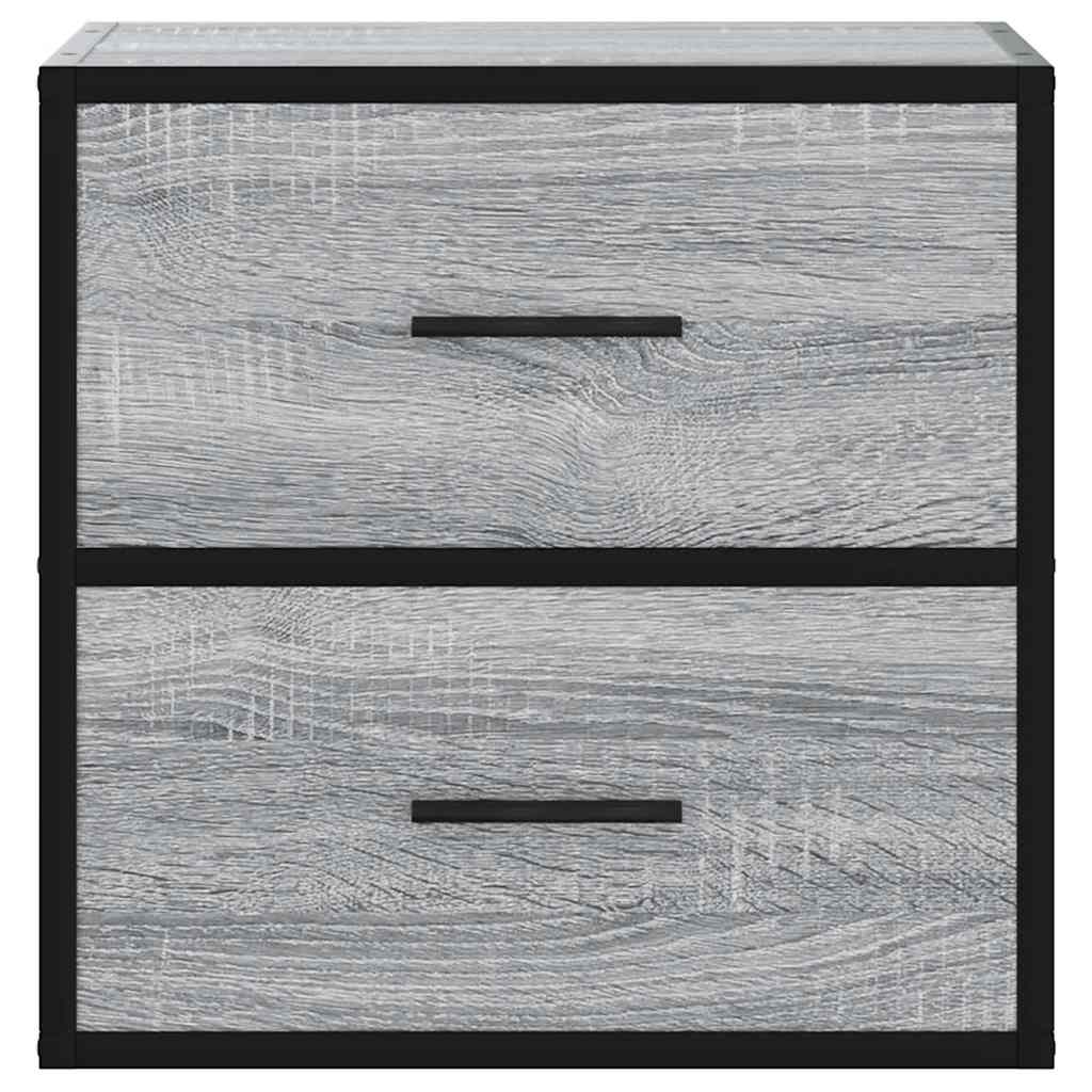 vidaXL Mesita de noche de pared gris sonoma 40x31x39,5 cm