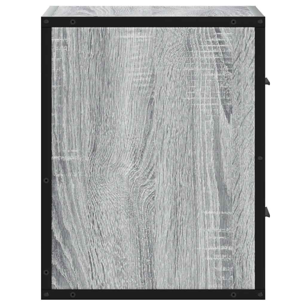 vidaXL Mesitas de noche de pared 2 unidades gris sonoma 40x31x39,5 cm