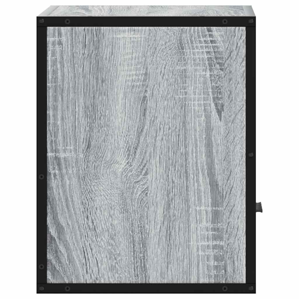 vidaXL Mesita de noche de pared gris sonoma 40x31x39,5 cm