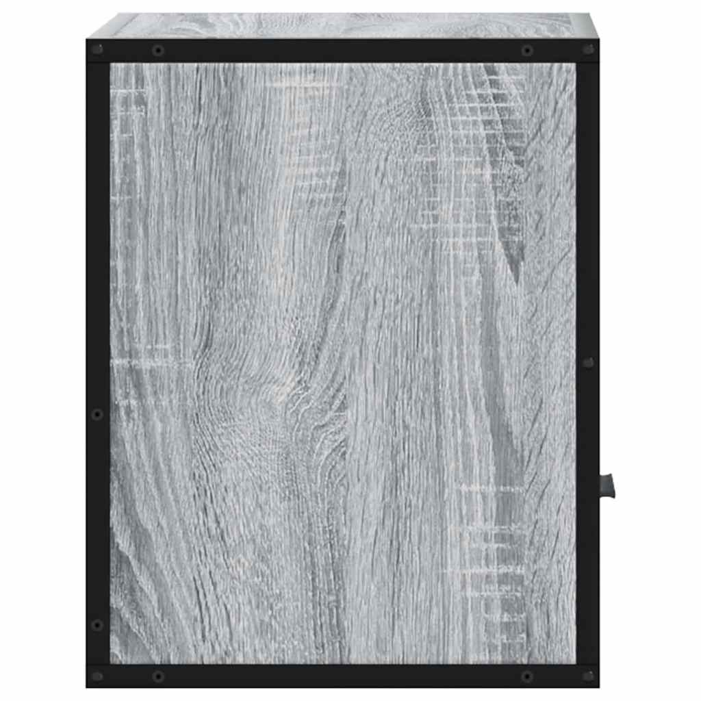 vidaXL Mesitas de noche de pared 2 unidades gris sonoma 40x31x39,5 cm