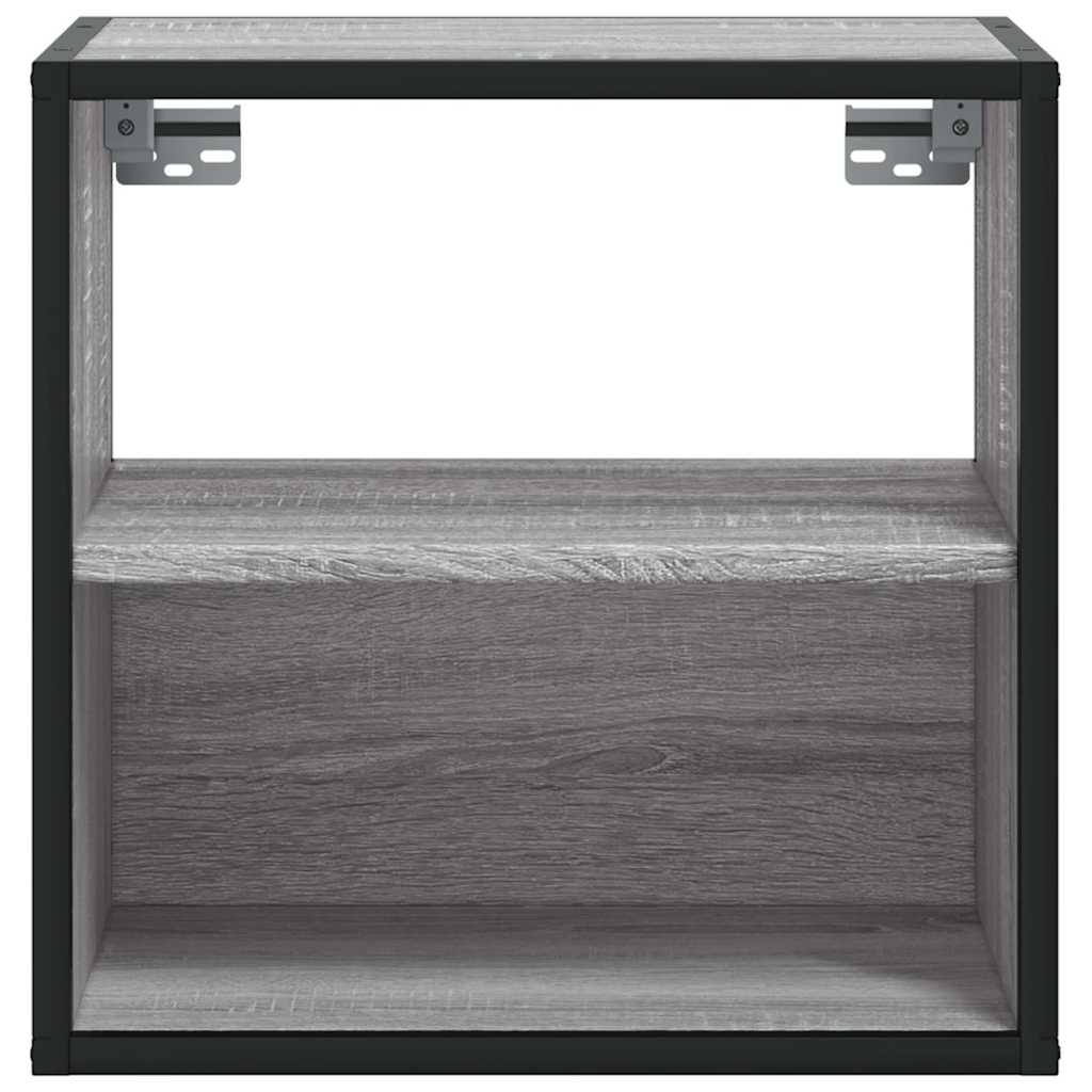 vidaXL Mesita de noche de pared gris sonoma 40x31x39,5 cm