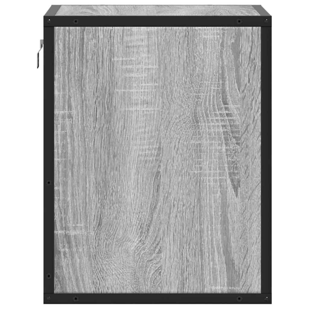 vidaXL Mesita de noche de pared gris sonoma 40x31x39,5 cm