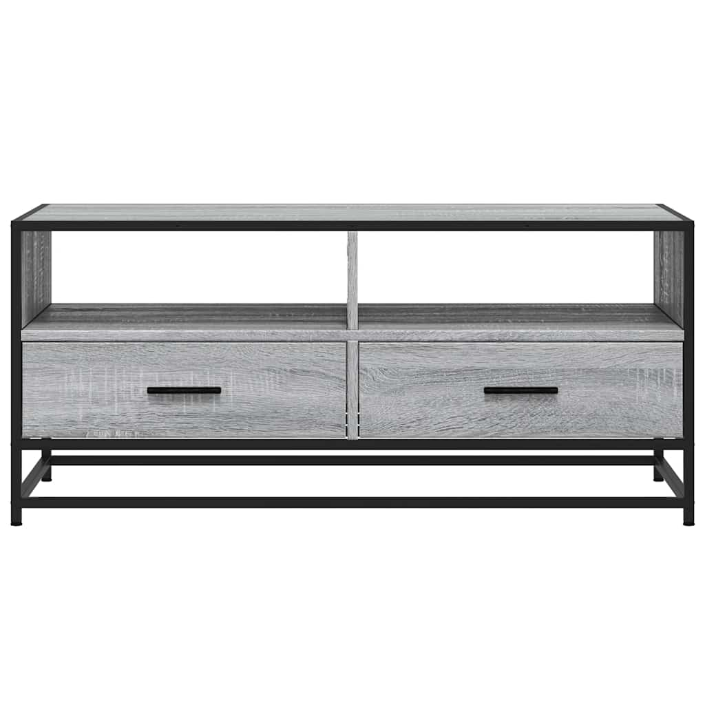 vidaXL Mesa de centro madera ingeniería metal gris Sonoma 100x50x45cm