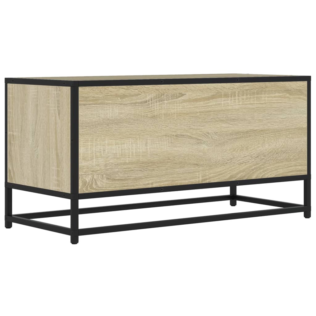 vidaXL Mueble TV metal y madera ingeniería roble Sonoma 80x34,5x40 cm