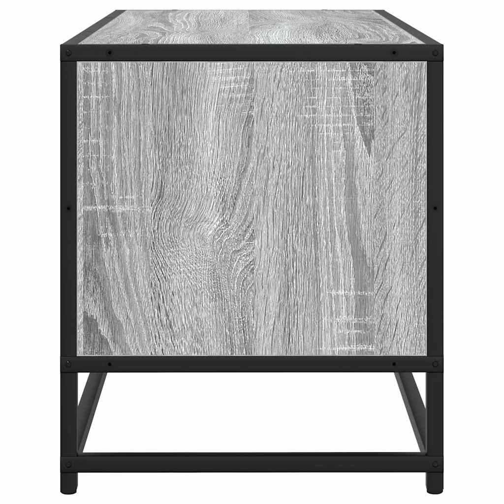 vidaXL Mueble TV metal y madera ingeniería gris Sonoma 100x34,5x40 cm