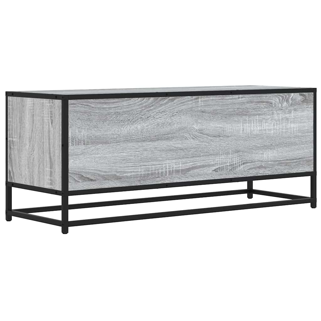 vidaXL Mueble TV metal y madera ingeniería gris Sonoma 100x34,5x40 cm